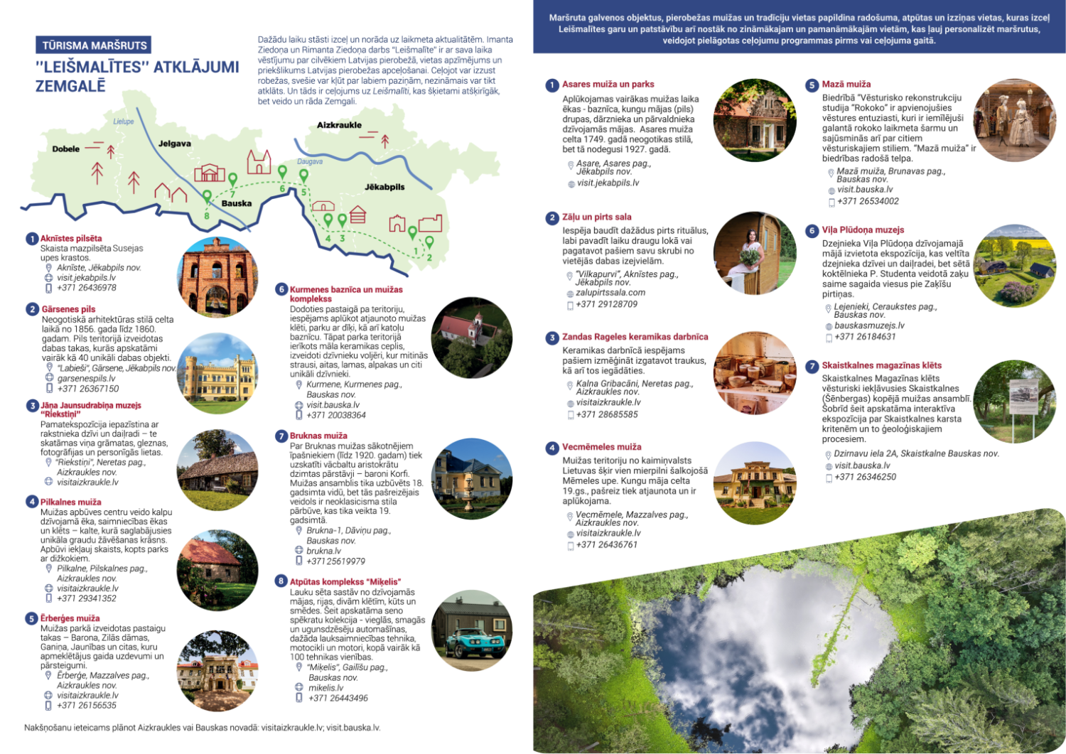 "Leišmalītes" atklājumi Zemgalē_maršruts