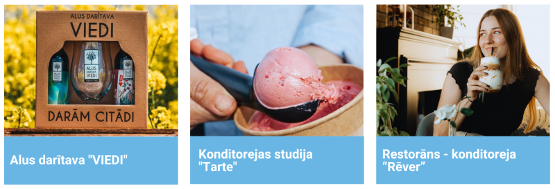 Jelgavas pilsētas garšas – alus darītava "VIEDI", konditorejas studija "Tarte" un restorāns–konditoreja "Rēver".