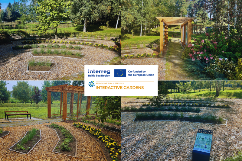 Attēli ar projekta Interactive Gardens dārziem Viesītē