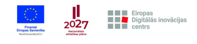 ES fondu logo un Eiropas Digitālās inovācijas centra logo