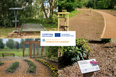 Attēli ar projekta Interactive Gardens dārziem Zemgalē