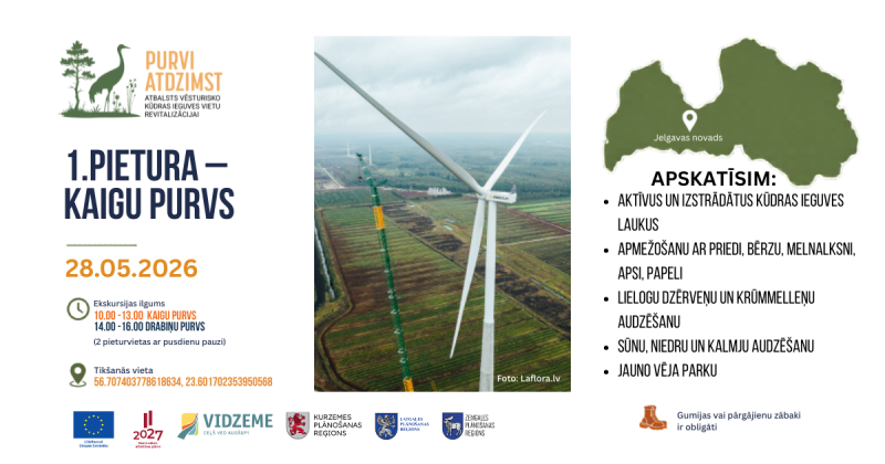 Semināra saturs un aktivitātes Kaigu purvā