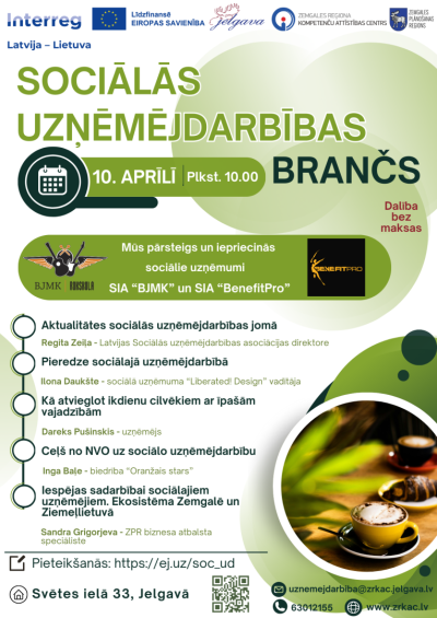 Sociālās uzņēmējdarbības brančs Jelgavā