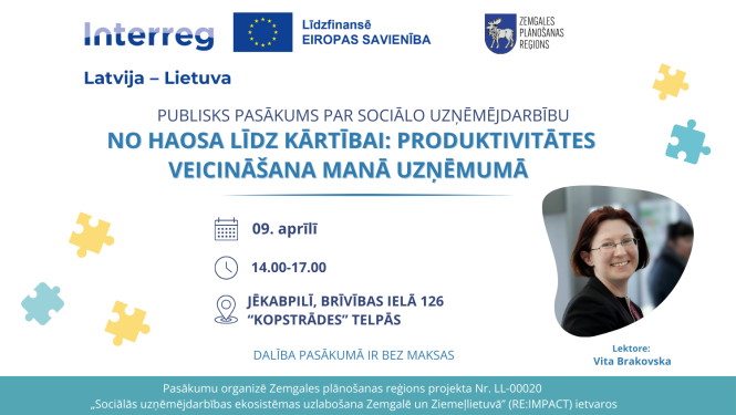 Informatīvs pasākums par sociālo uzņēmējdarbību Jēkabpilī