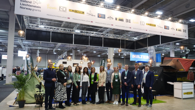 Zemgales uzņēmēju kopbilde tūrisma ekipējuma izstādē Norvēģijā