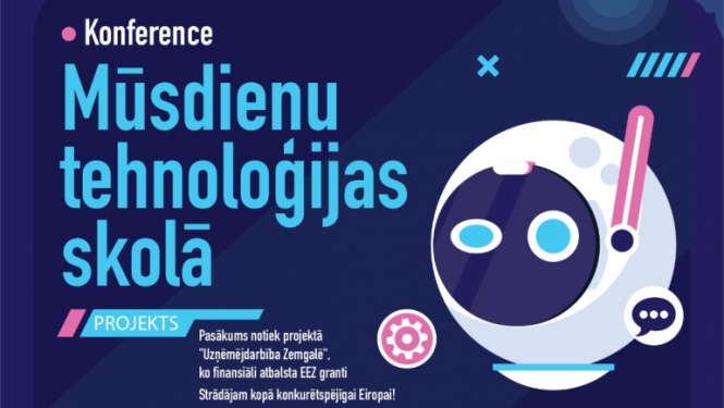 Konferences "Mūsdienu tehnoloģijas skolā" afiša