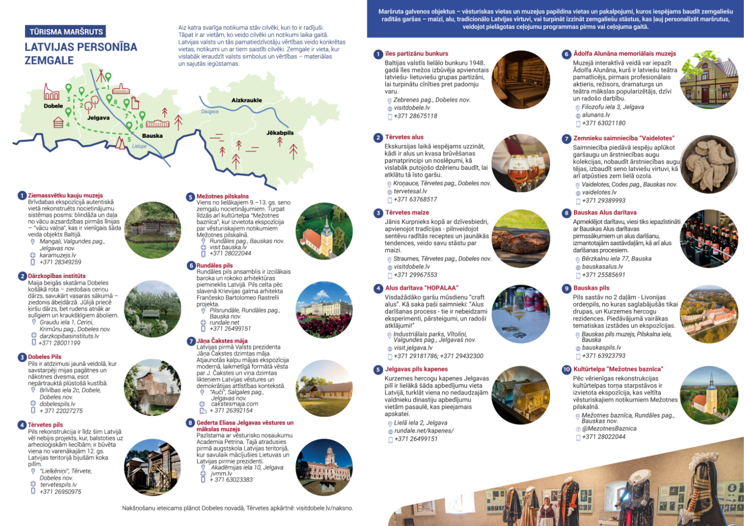 Latvijas personība Zemgale_maršruts