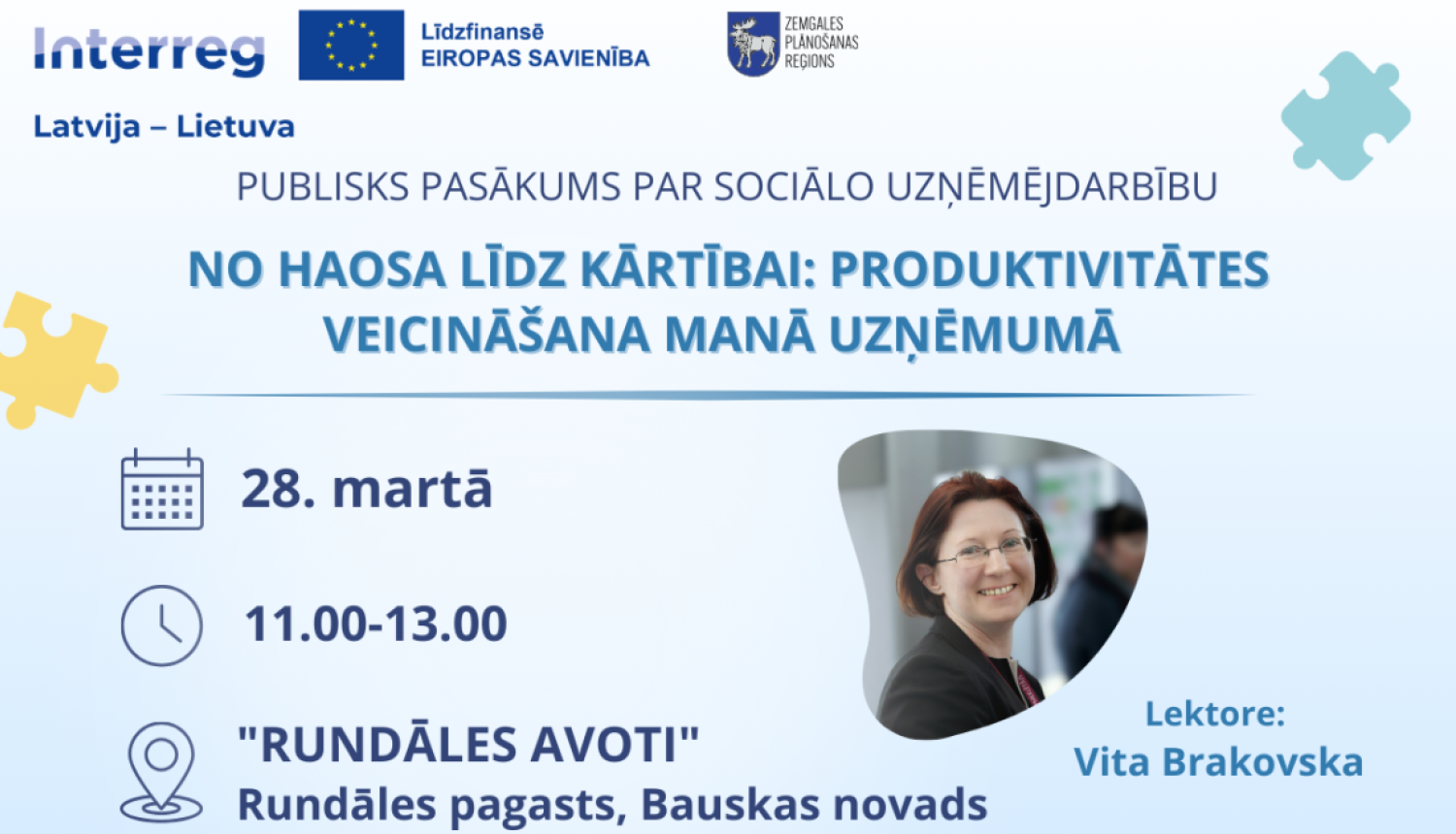 Publisks pasākums par sociālo uzņēmējdarbību Bauskas novadā