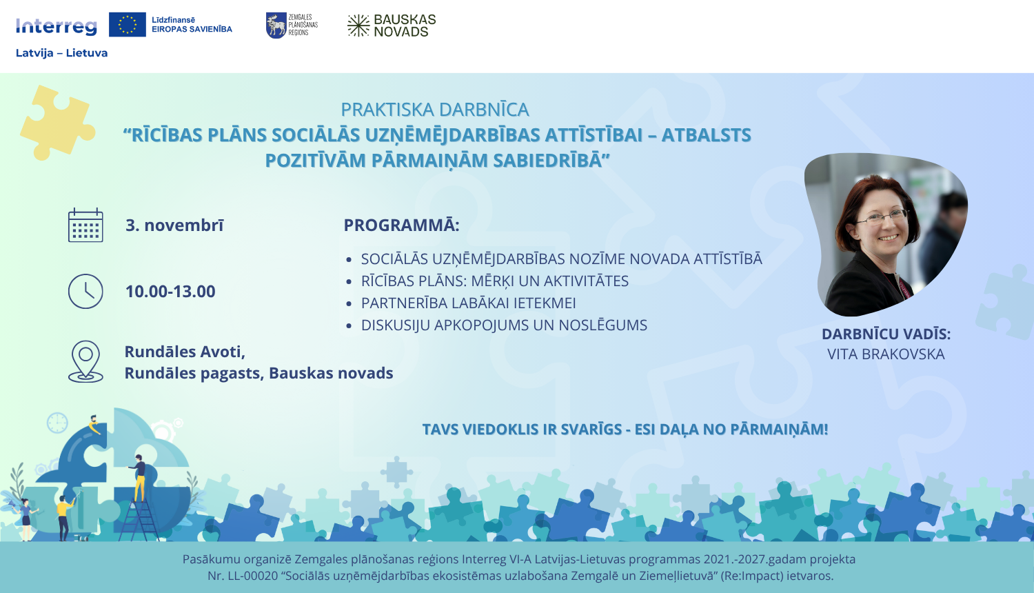 Praktiska darbnīca “Rīcības plāns sociālās uzņēmējdarbības attīstībai" Bauskas novadā